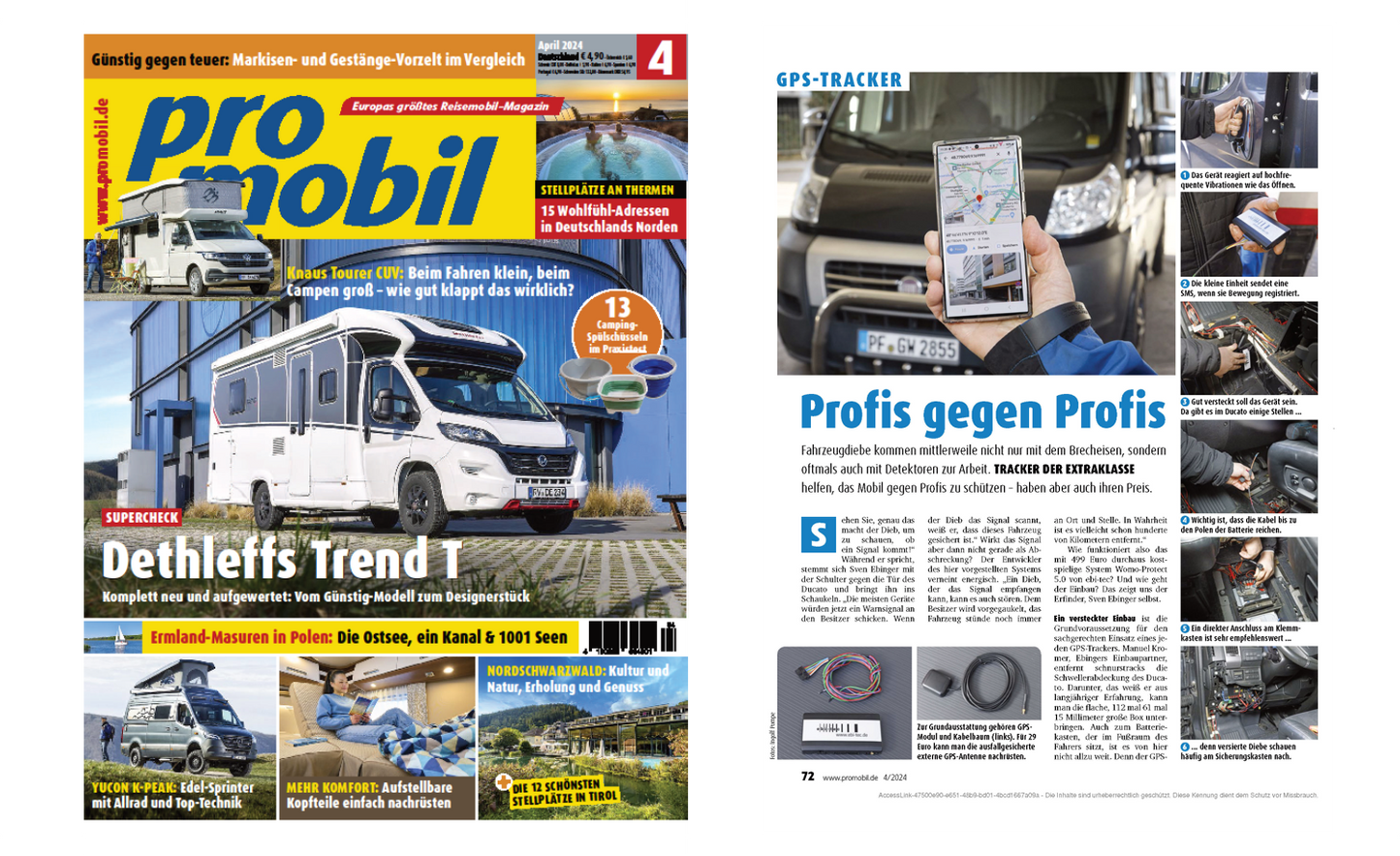6220 / Wohnmobil-Alarmanlage: GPS-Alarm 6.0 Edition Womo Protect (ohne monatliche Gebühren)