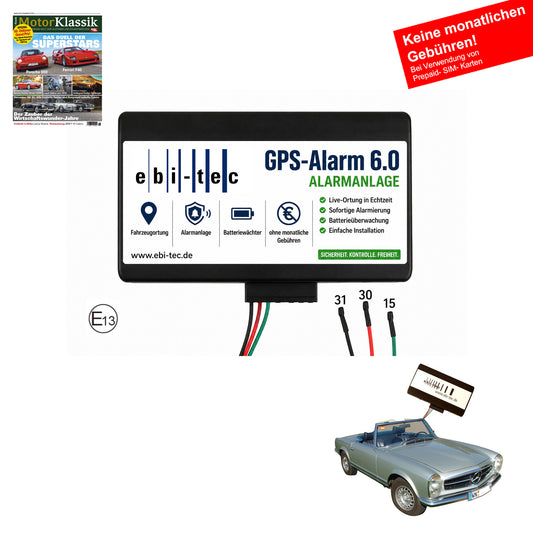 6221 / Auto-Alarmanlage: GPS-Alarm 6.0 Edition Car Protect  (ohne monatliche Gebühren)