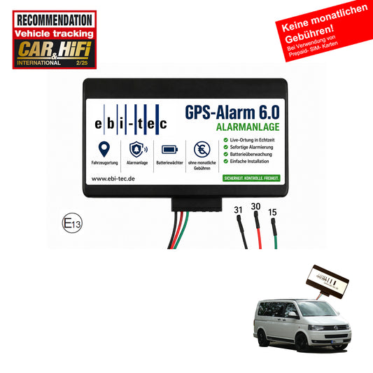 6225 / Kleinbus-Alarmanlage: GPS-Alarm 6.0 Edition Van Protect (ohne monatliche Gebühren)