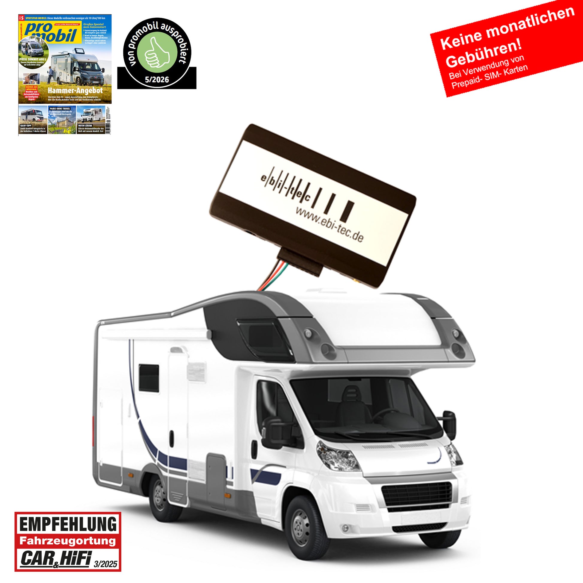 6220 / Wohnmobil-Alarmanlage: GPS-Alarm 6.0 Edition Womo Protect (ohne – ebi-tec GmbH